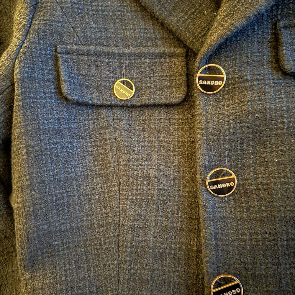 Sandro Cropped Tweed Blazer - Picture 3 of 3